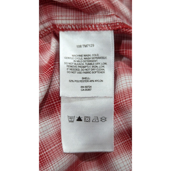 Columbia sz L Shirt red ss buttons vented back thin lightweight fishing 2371 - Picture 6 of 6